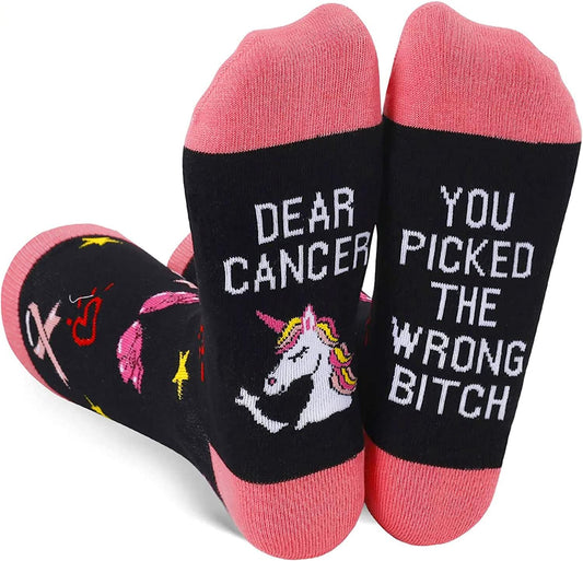 Breast Cancer Socks for Women Breast Cancer Awareness Socks Inspirational Socks Survivor Socks, Inspirational Gifts Breast Cancer Gifts Chemo Gifts