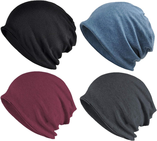 Cotton Slouchy Beanie Hip-Hop Soft Lightweight Running Beanie Adult Dwarf Hats Chemo Cap for Men Women